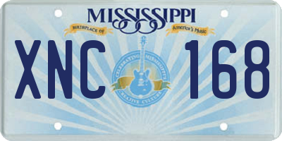 MS license plate XNC168
