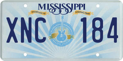 MS license plate XNC184