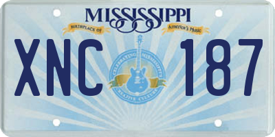 MS license plate XNC187