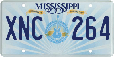 MS license plate XNC264