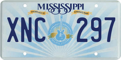 MS license plate XNC297