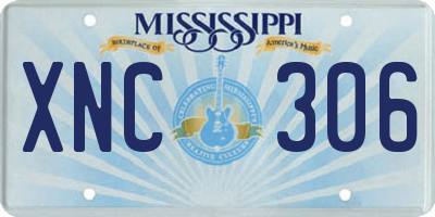 MS license plate XNC306