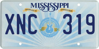 MS license plate XNC319