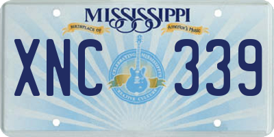MS license plate XNC339
