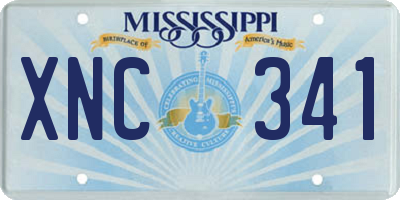 MS license plate XNC341