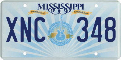 MS license plate XNC348