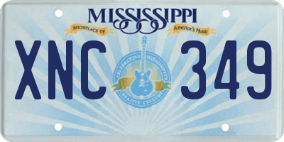MS license plate XNC349
