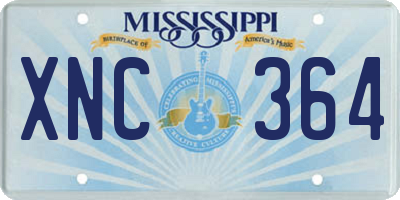 MS license plate XNC364