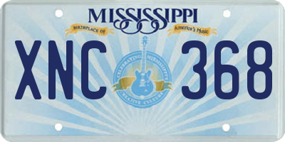 MS license plate XNC368