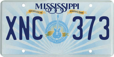 MS license plate XNC373