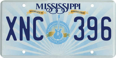 MS license plate XNC396