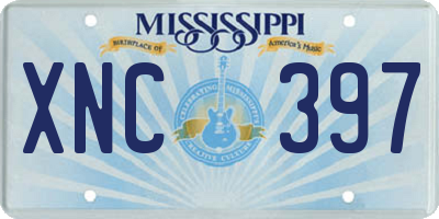MS license plate XNC397