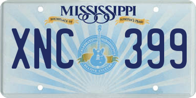 MS license plate XNC399
