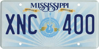 MS license plate XNC400
