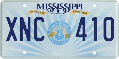 MS license plate XNC410