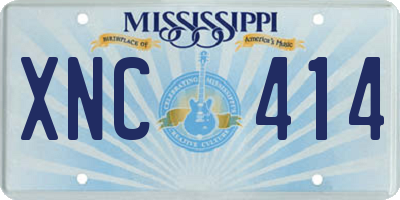 MS license plate XNC414