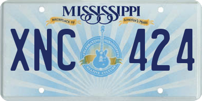 MS license plate XNC424