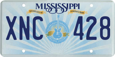 MS license plate XNC428