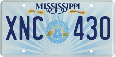 MS license plate XNC430