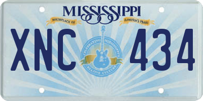 MS license plate XNC434
