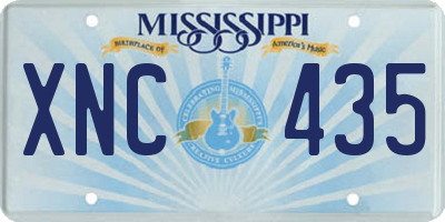 MS license plate XNC435