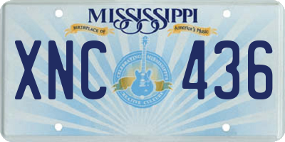 MS license plate XNC436