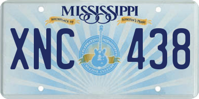 MS license plate XNC438