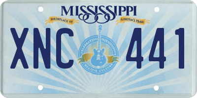 MS license plate XNC441