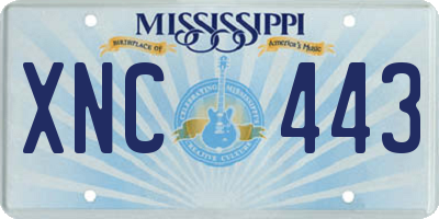 MS license plate XNC443