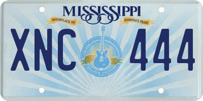MS license plate XNC444