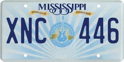 MS license plate XNC446