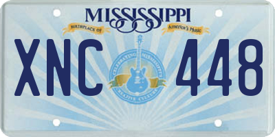MS license plate XNC448
