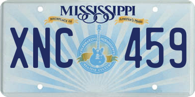MS license plate XNC459