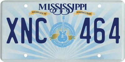 MS license plate XNC464