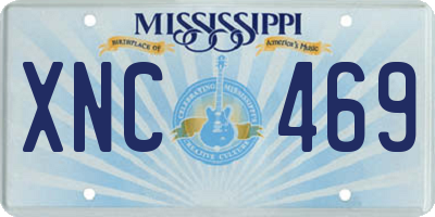 MS license plate XNC469
