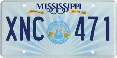 MS license plate XNC471