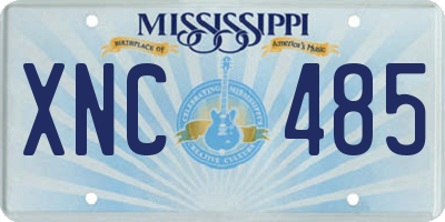 MS license plate XNC485