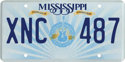 MS license plate XNC487