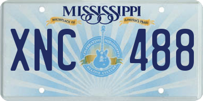 MS license plate XNC488