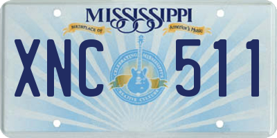 MS license plate XNC511