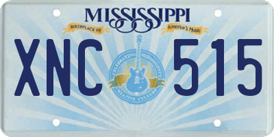 MS license plate XNC515