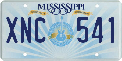 MS license plate XNC541