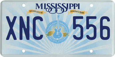 MS license plate XNC556