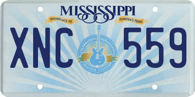 MS license plate XNC559