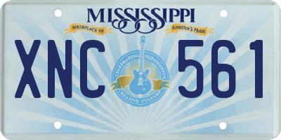 MS license plate XNC561