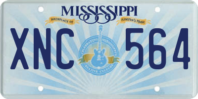 MS license plate XNC564