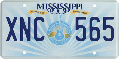 MS license plate XNC565