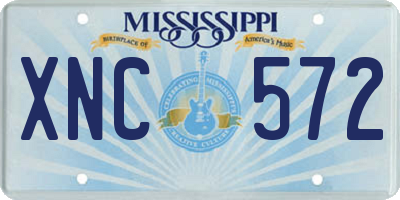 MS license plate XNC572
