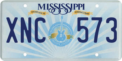 MS license plate XNC573