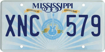 MS license plate XNC579
